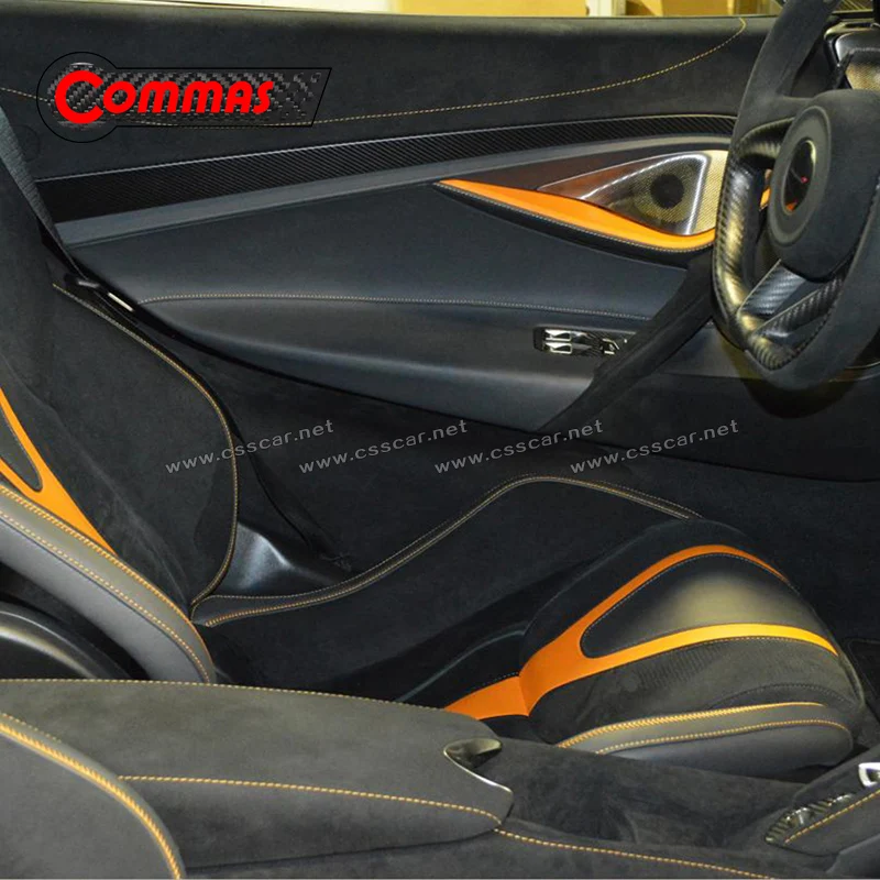 COMMAS сухой углеродного волокна дверная ручка внутренняя отделка Подходит для McLaren 2018 720 S Coupe авто аксессуары