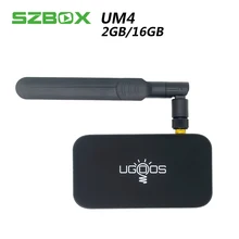 Ugoos UM4 2GB DDR4 16GB ROM Android 7.1 Smart 4K TV Box RK3328 Quad Core Home Streaming Media Player 2.4G&5G WiFi Bluetooth 4.0