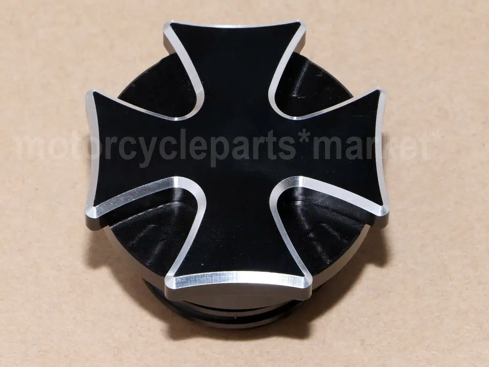 

Motorcycle parts Black Cross Fuel Gas Tank Cap Cover For Harley Touring Road King Dyna Fat Bob Sportster XL1200 883 1996-2016