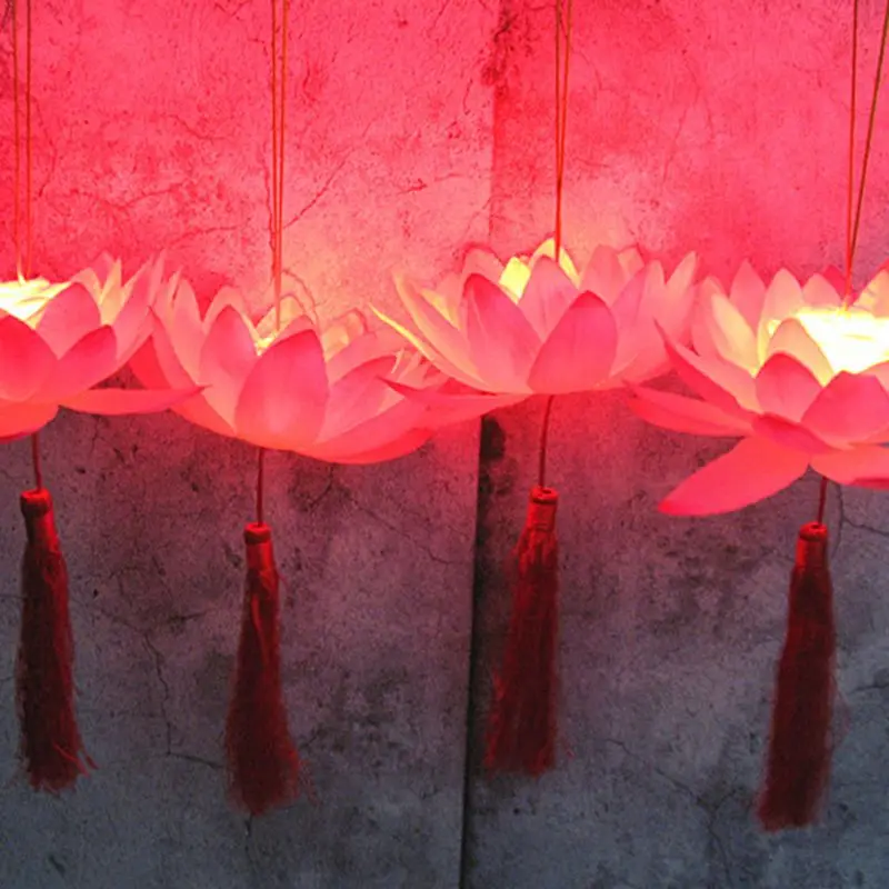 Портативный Удивительный Цветок светильник в форме цветка лотоса лампа вечерние светящиеся фонари для середины осени фестиваль подарок Танцы Реквизит