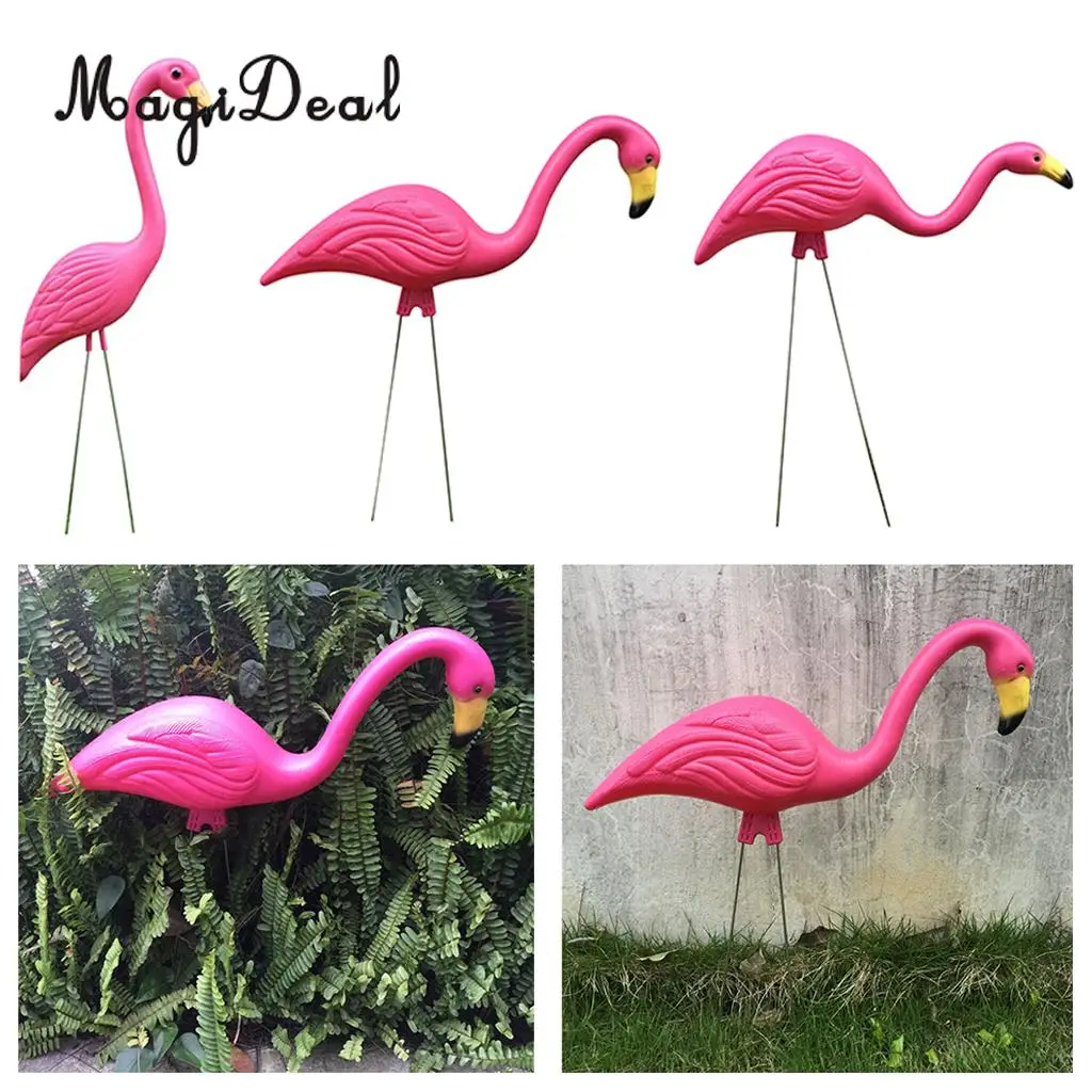 MagiDeal Realistic Large Pink Flamingo Garden Decoration Lawn Ornament Home Shelf Display Hand Craft Gift