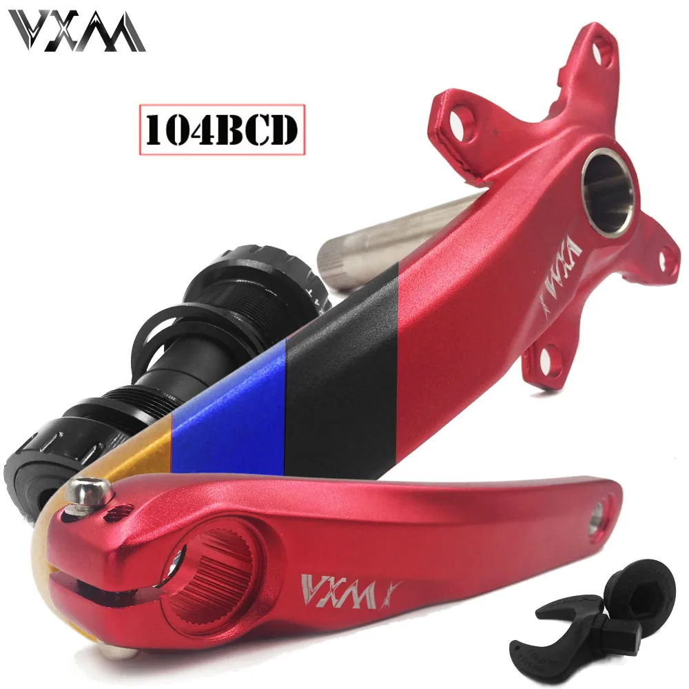 Vxm 104BCD كرنك سبائك الألومنيوم mtb دراجة كرنك مجموعة الدعوى ضرس 68BB للطي الدراجة تجديدها ل xt m590 m610 mtb دراجة أجزاء