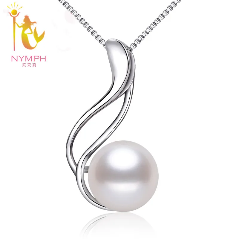 

[NYMPH] Pearl Jewelry Natural Pearl Necklace Pendant Real Freshwater Pearl 925 Silver Fine Jewelry For Women P069