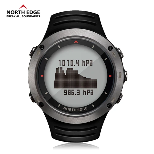 NORTH EDGE мужские спортивные часы альтиметр барометр компас термометр погода часы с прогнозом погоды Цифровой бег Альпинизм наручные часы - Цвет: Altay rubber S