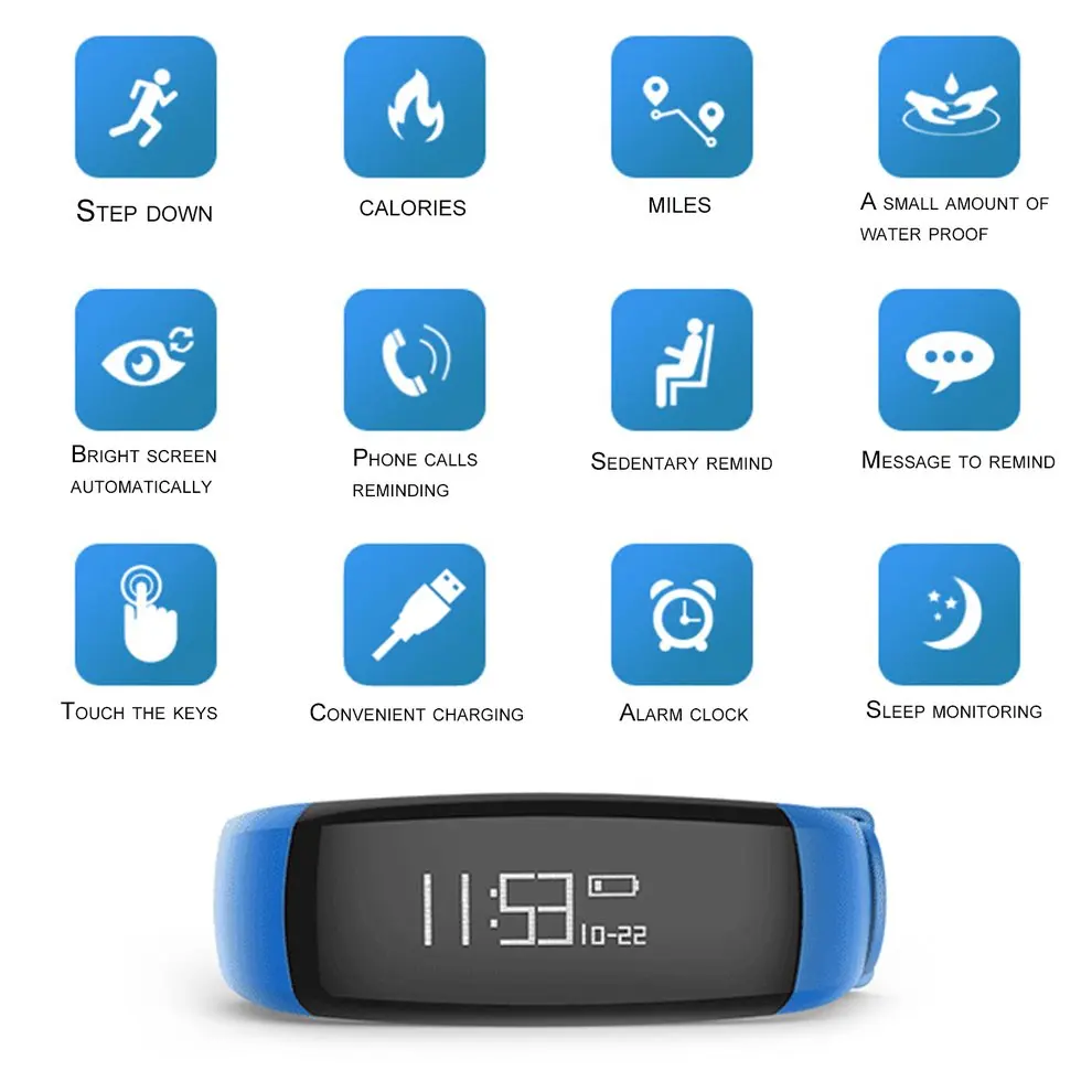 

2PCS P6 Intelligent Bluetooth Watchband Digital Screen Wrist Watch Fashion Outdoor Sports Watches Health Monitor Call Reminder