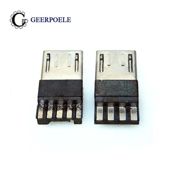 

20 pcs/lot 4 Pin/5 Pin Micro USB Jack USB Plug Male Connector Port Jack Tail Sockect Plug Terminals For Samsung Huawei DIY