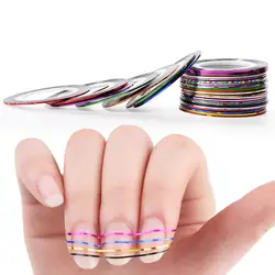 Lacheer 30 цветов Rolls Striping Tape Line Nail Art Наклейки Инструменты Красота украшения для ногтей на ногтей наклейки для дизайна ногтей инструменты