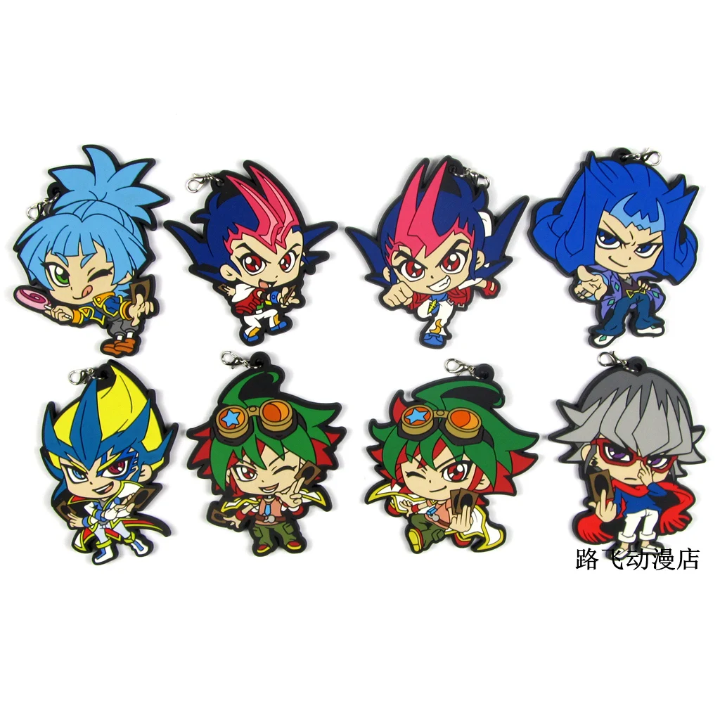 

Duel Monsters Action Figure Anime Model Yu-Gi-Oh! ARC-V Joey Wheeler Akaba Reiji Yuya Sakaki Rubber Keychain Pendant 6cm
