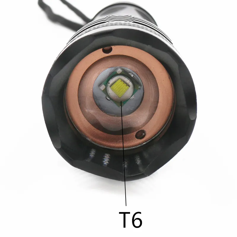 XML T6 ZOOM 18650 AAA масштабируемый светодиодный фонарик waterprof самооборосветильник для