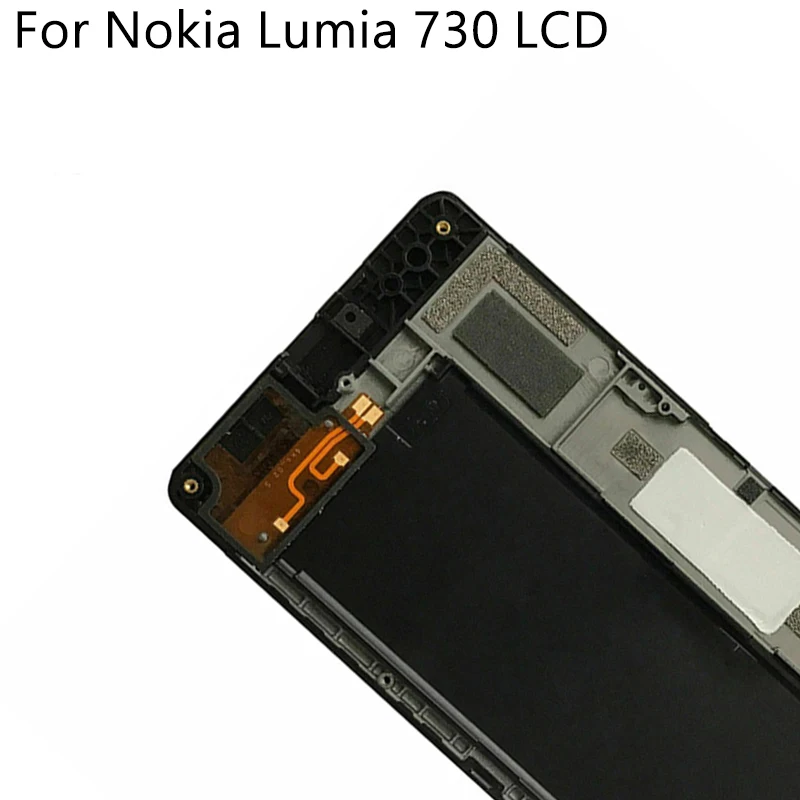 OLED для Nokia Lumia 730 RM-1038, ЖК-дисплей, сенсорный экран с рамкой, дигитайзер, запасная сборка, Протестировано