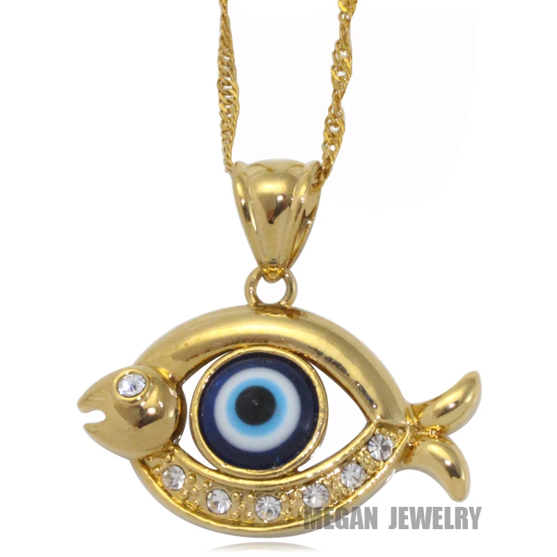 

muslim turkish evil eye crystal pendant & necklace for women & men, Islam gift & Jewelry