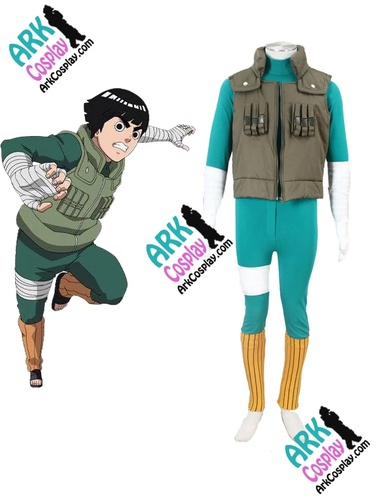 Naruto Cosplay Rock Lee Cosplay Green Mens Naruto Cosplay Costume 2014
