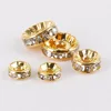 50Pcs colorful 4 6 8 10mm Gold AB Crystal Rhinestone Rondelle Spacer Beads For Jewelry Making Bracelet Necklace ► Photo 2/6