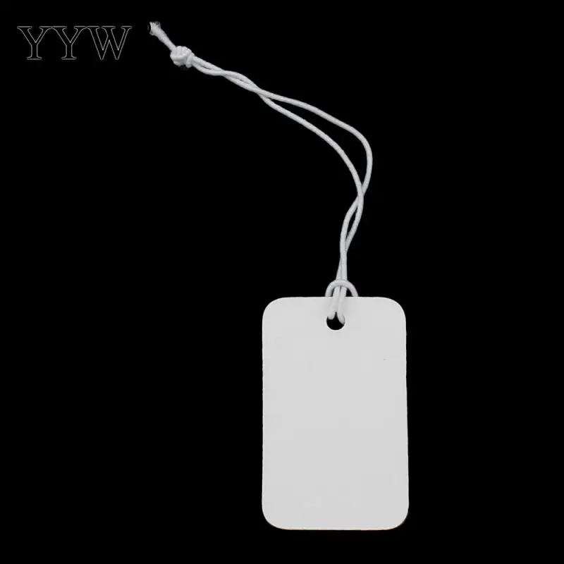 500pcs Wholesale Jewelry Price Tag Paper Rectangle White Custom Lable Clothing Price Tag Accessories factory price 2 3 4 layer white