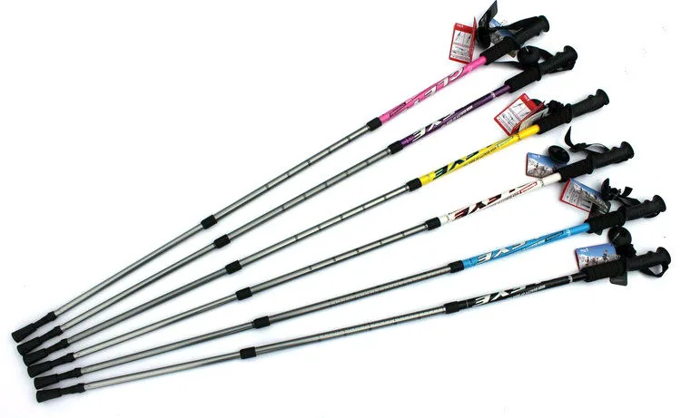 Hiking Folding Walking Stick Adjustable Mountain Climbing Stick Walking Poles Trekking Stick Rubber Tips for Walking Canes