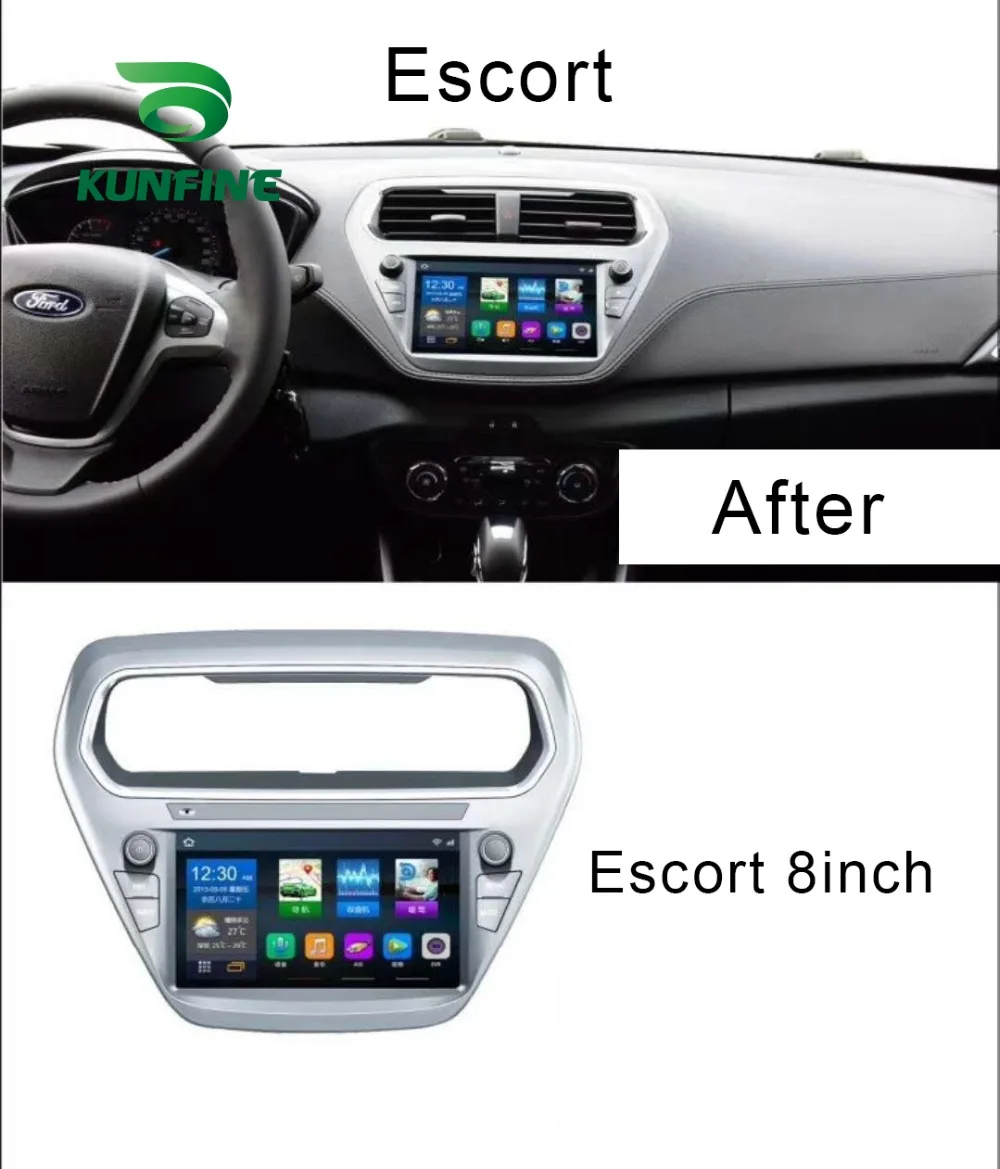 Clearance Octa Core Android 8.1 4GB RAM 64G ROM Car DVD GPS Navigation Player Deckless Car Stereo For Ford Escort 2015-2017 Radio 1