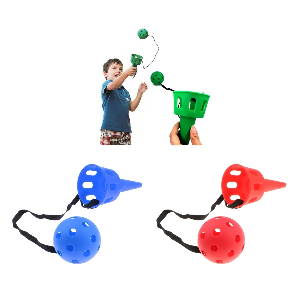 2Pieces Catch Ball Game Indoor Outdoor Garden Summer Play Toy for Kids Children