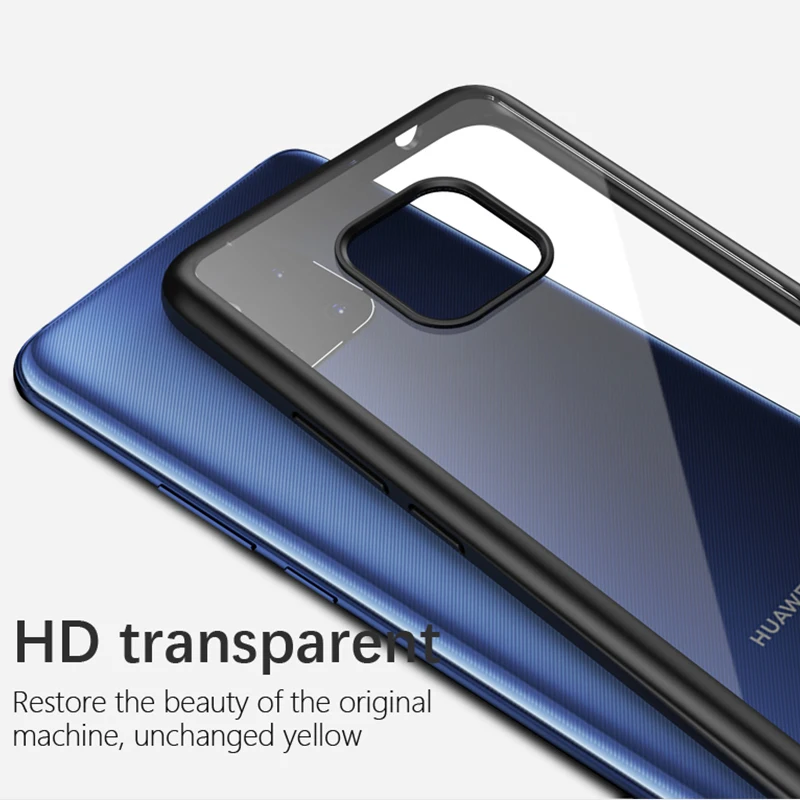 Чехол для Huawei Mate 20 IPAKY Lite Прозрачная Жесткая задняя крышка из ТПУ + ПК гибридный