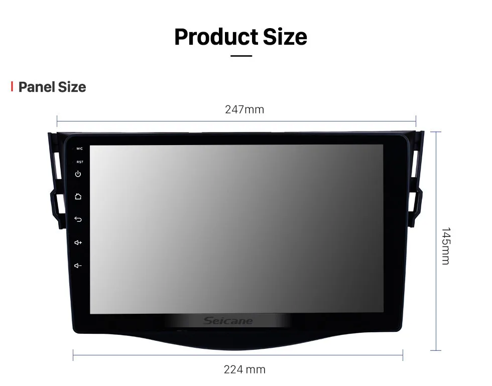 Clearance Seicane for 2007-2013 Toyota RAV4 Android 8.1 Radio 9 inch HD Touchscreen GPS Navigation Steering Wheel control WIFI USB 17
