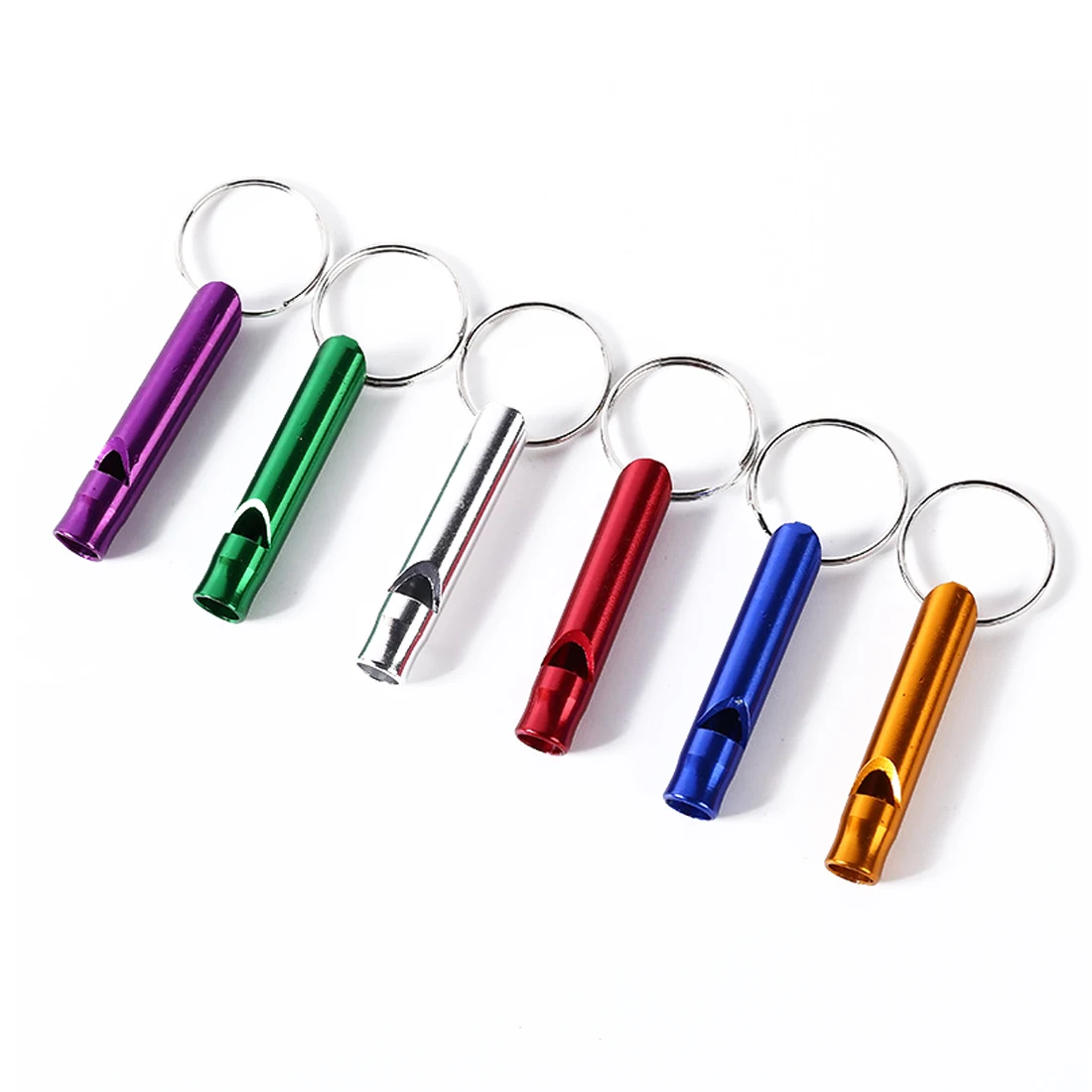 5X Alloy Aluminum Emergency Survival Whistle Outdoor Camping Hiking Keychain XS
