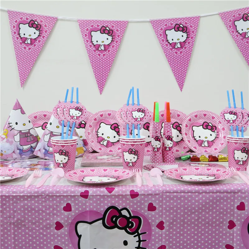 1pack 37pcs wholesale cartoon hello kitty kids 1st birthday theme party supplies kids party decoration supplies - Party Decoration Stores 1pack 37pcs wholesale cartoon hello kitty kids 1st birthday theme party supplies kids party decoration supplies - Party Decoration Stores