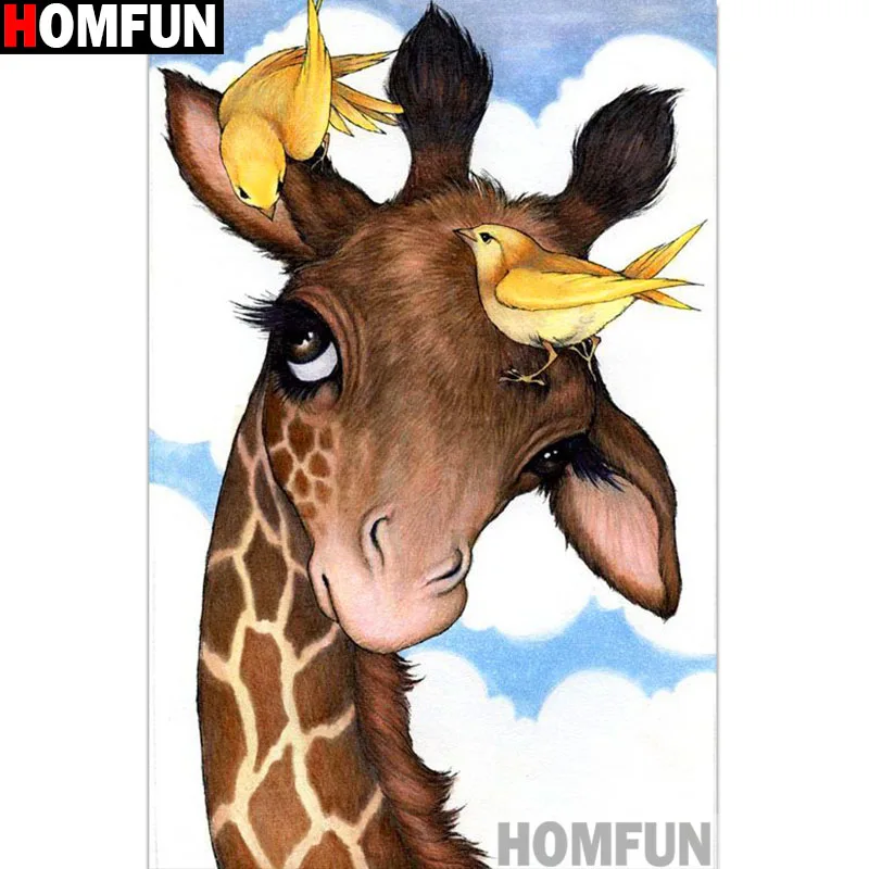

HOMFUN Full Square/Round Drill 5D DIY Diamond Painting "Giraffe bird" 3D Embroidery Cross Stitch 5D Home Decor Gift A13264