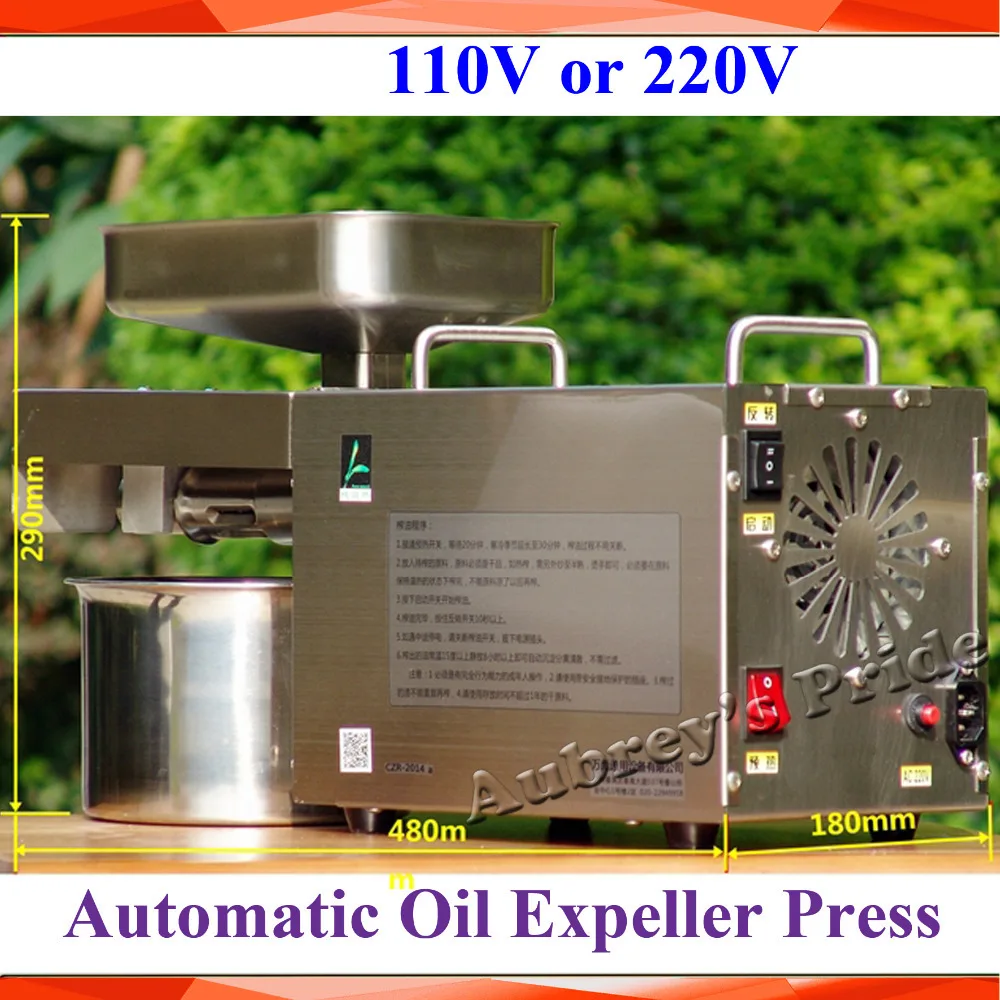 

Commercial Grade 110V or 220V Olive Oil Press Machine Nut Seed Automatic Stainless All Steel Presser Mill High Oil Extraction