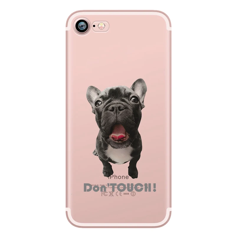 Cute Funny Pug Dog French Bulldog Puppy Silicon Transparent Soft TPU Phone Case for Apple iphone 6 5S SE 6S 7plus 5 6plus Fundas (3)