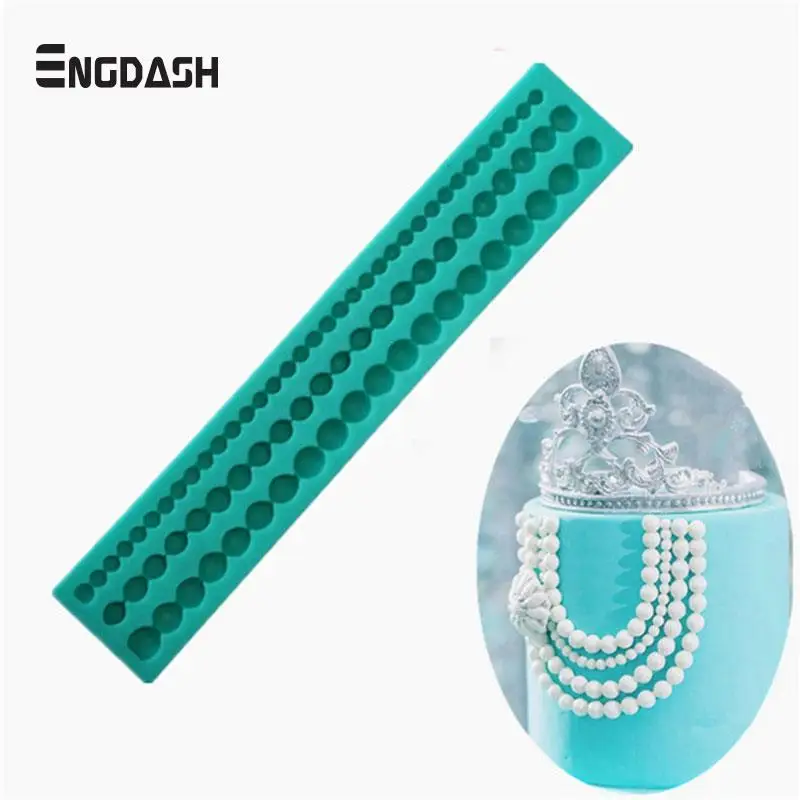 

ENGDASH 1pc 3D Pearls Strip Chocolate Mold Fondant Silicone Molds For Cake Decorating Baking Tools Kitchen Accessories Tools