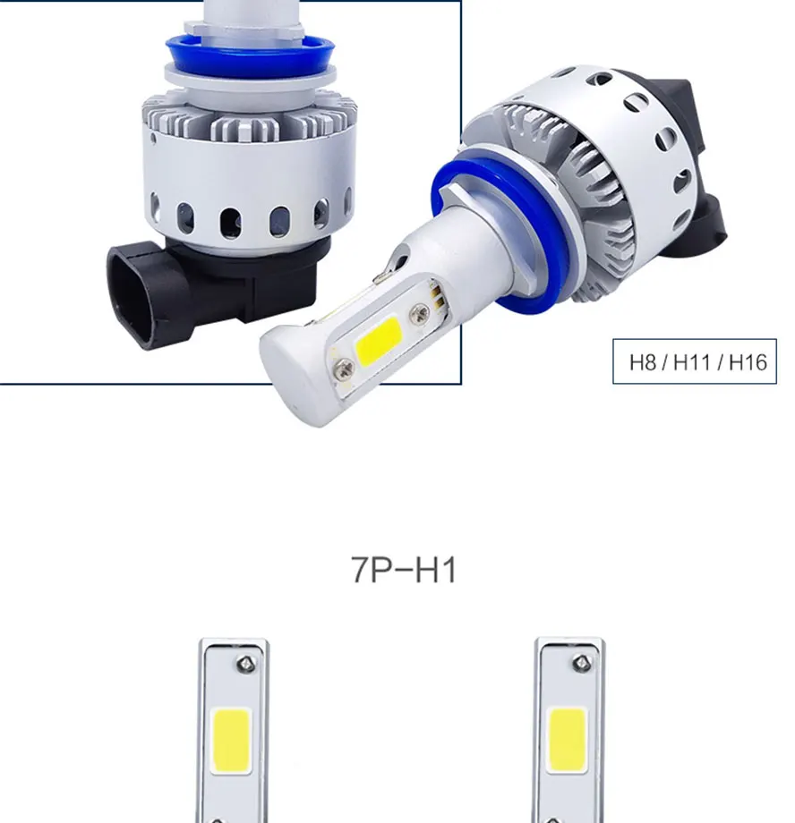 led car headlight bulb cob light source 80w auto lamp light  (2)