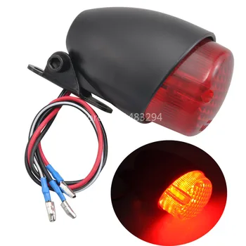 

Black LED Tail Light Brake Light For Harley Bobber Cruiser Chopper Cafe Racer Honda Yamaha Suzuki Universal Motorcycle Parts