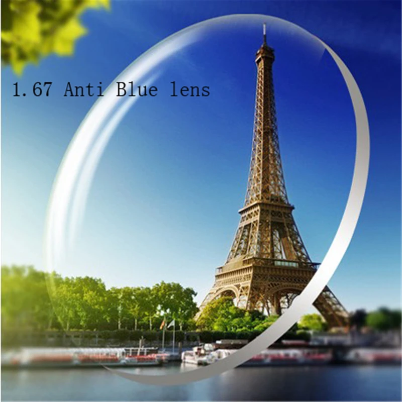 1,67 анти-синие пользовательские Рецептурные очки для близоруких линзы для женщин и мужчин скидка очки линзы оптика линзы очки