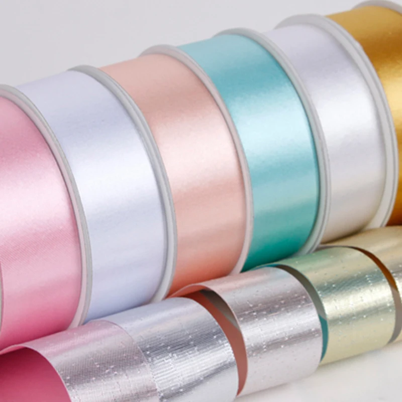 

25mm Double Face Silk Satin Ribbons 10Yards/Roll DIY Handmade Crafts Material Christmas Halloween Gift Wrapping Decoration Ruban