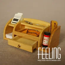 Мини игрушечный домик моделирование King аксессуары 6 очков BJD кукла доступны деревянные офисные единиц хранения