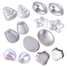 Портативный мыльница DIY 3D раковины Sea Shell лимон клубника Бомба для ванны Алюминий шар сфере мыльница