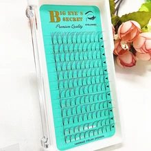 4D русские объемные ресницы короткие Стволовые Накладные ресницы расширение 4D Premade фен для придания объема индивидуальных ресниц