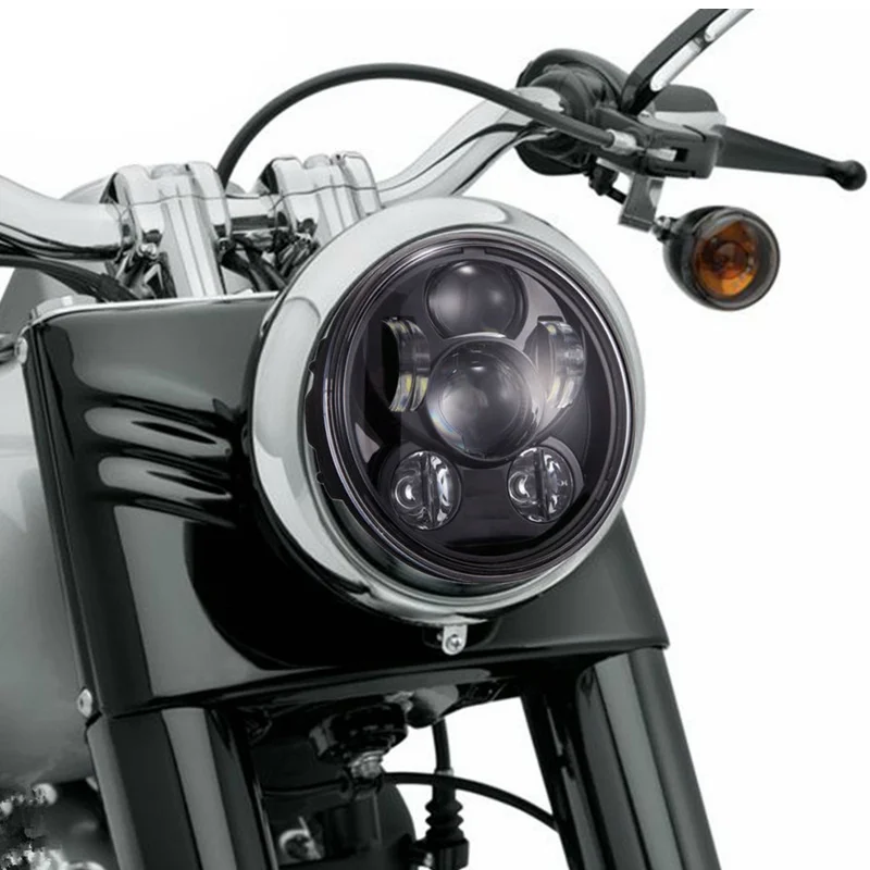 Motorcycle Headlight Daymaker Black For Harley 3