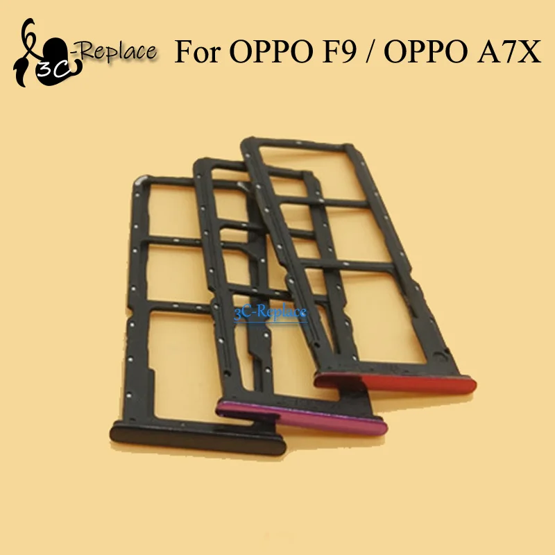 

For Oppo A7x / Oppo F9 Sim Tray Micro SD Card Holder Slot Parts Sim Card Adapter