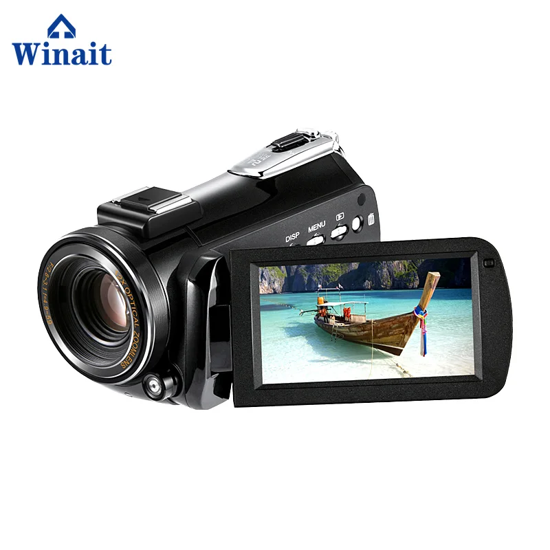 Winait UHD 4k Wifi цифровая видеокамера с 12x оптическим зумом/3 0 ''сенсорный дисплей