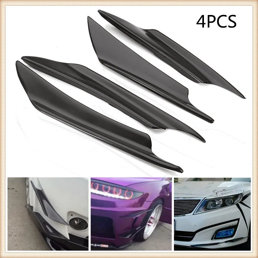 Автомобильный бампер для губ разветвитель Fin Canard крыло спойлер ForFord Focus MK2 MK3 MK4 kuga