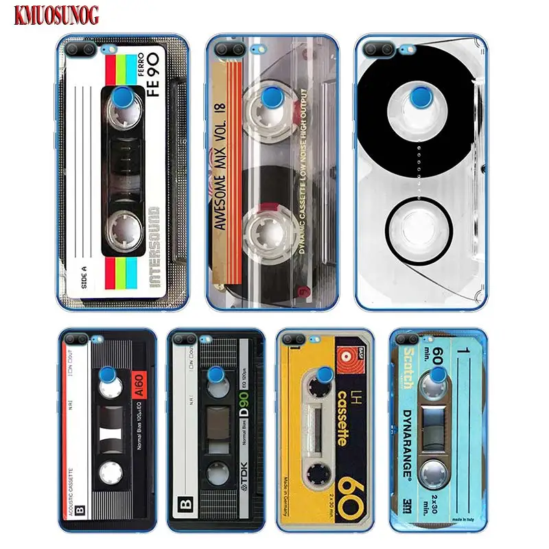 

Soft Silicone Phone Case Classical Old Cassette for Huawei Honor 7A 7C 8 8A Pro 8C 8X 9 9N 10 V20 V9 Lite Cover