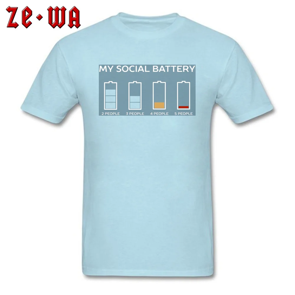 2018 Men Tops & Tees Funny Introvert Humor -2274 Normal Tshirts 100% Cotton Short Sleeve Printed Tees Crew Neck Funny Introvert Humor  -2274 light