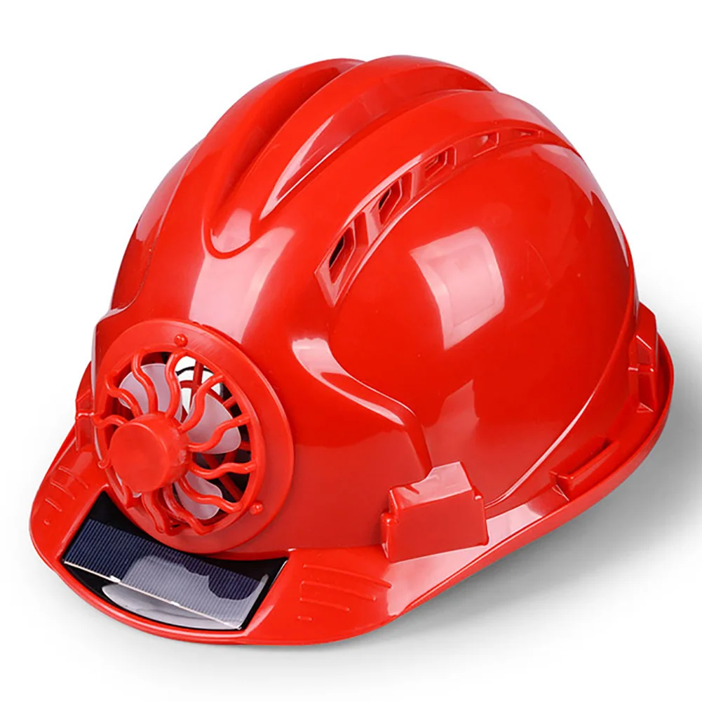 

Security Construction Outdoor Safety Hat Hard Workplace With Fan Adjustable Cycling Helmet Solar Power Sunscreen Protective