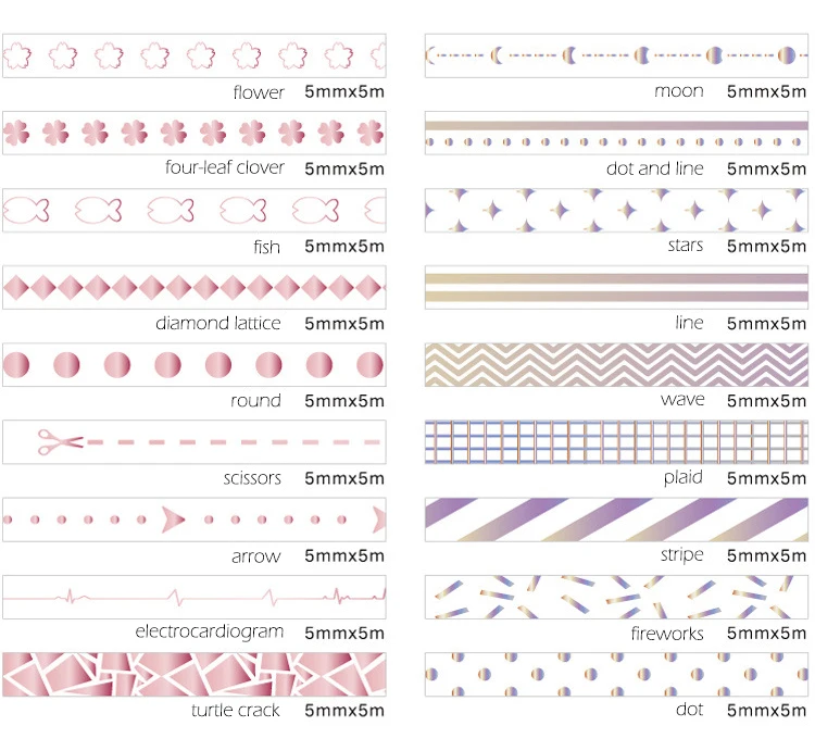 5 мм* 5 м Kawaii милый цветок сетка розовое золото Васи Лента Скрапбукинг маскирующая лента школьные принадлежности Bullet Journal Papeleria sl1240
