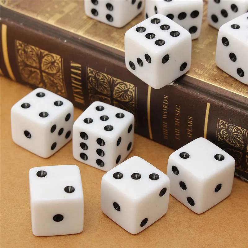 50 шт. пластиковые белые игральные кости 8 мм|gaming dice|standard dicedice rpg |