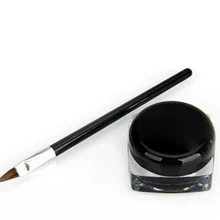 Натуральная Водонепроницаемая подводка для глаз Женская декоративная косметика инструмент Черная подводка с кистью для макияжа