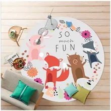80 см/90 см/100 см мягкие круглые Мультяшные ковры для гостиной компьютерное кресло коврики и ковры детский маленький коврик для детской комнаты коврик