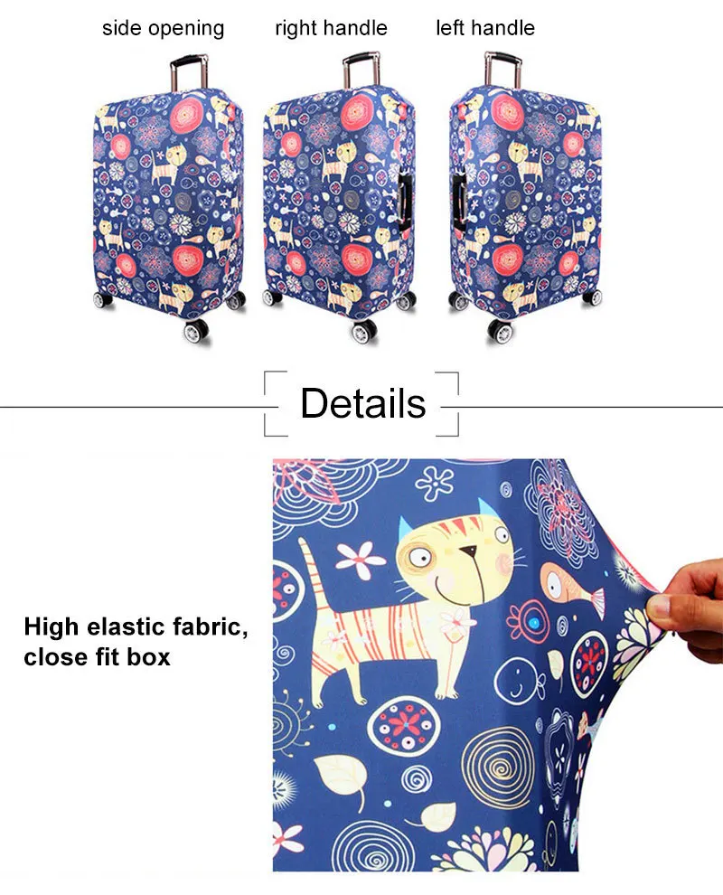 LDAJMW 4 размера высококачественный Эластичный тканевый чемодан защитный чехол утолщение износостойкий яркий цвет пылезащитный чехол