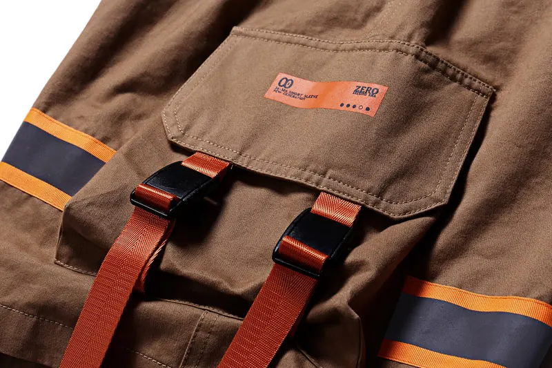 3M Reflective Stripe Buckle Straps Cargo Shorts 8