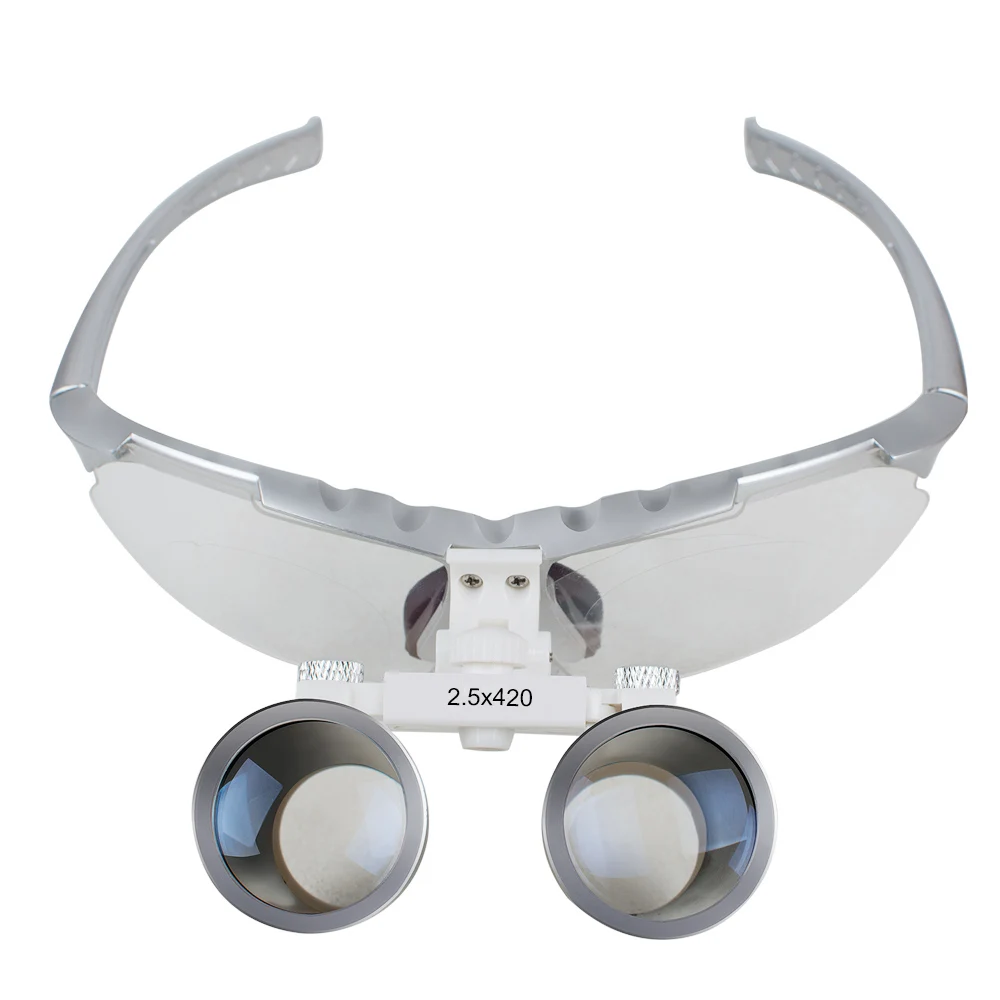 New Dentist Dental Surgical Medical Binocular Loupes 2.5X 420mm Optical Glass Loupe/Carry Case